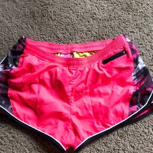 Pink gym shorts